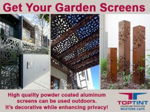 Aluminum Garden Screens- from Top Tint