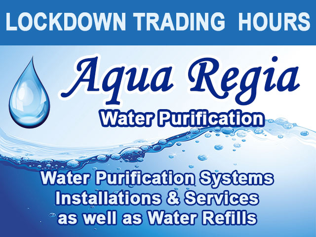 Aqua Regia Water Purification Lockdown Trading Hours