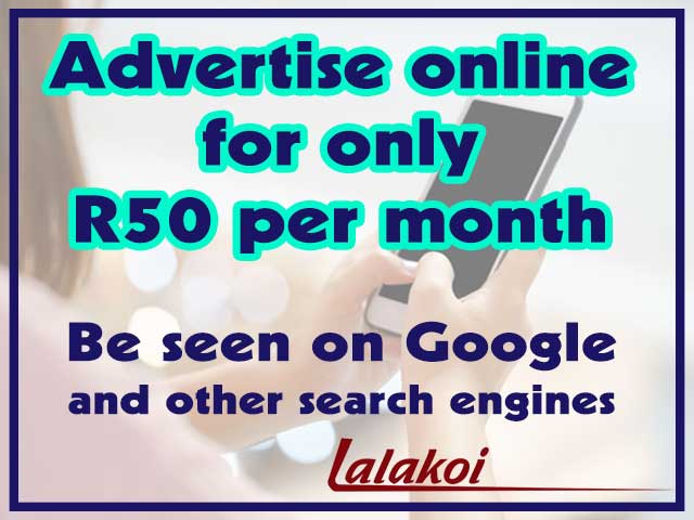 Advertise your Business Online for only R50 per month