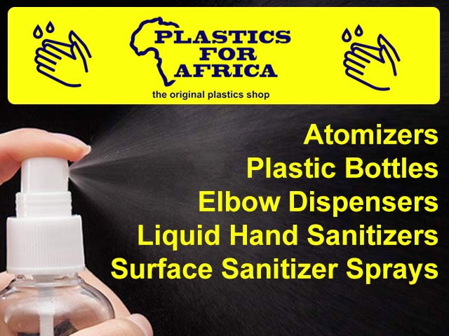 Plastic Sanitizer Bottles and Atomizers in George