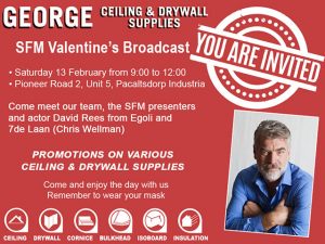 SFM Valentine’s Broadcast at George Ceiling & Drywall Supplies