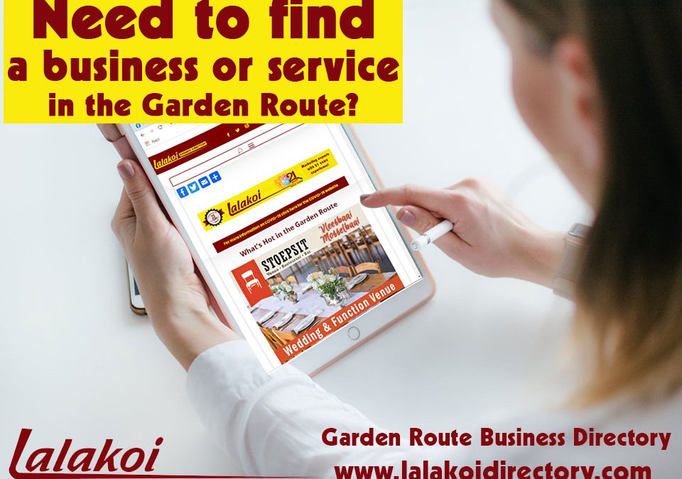Need to find a business or service in the Garden Route?