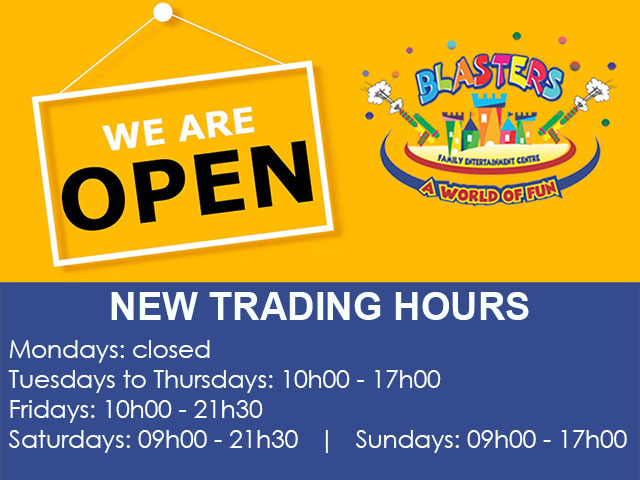 Blasters Mossel Bay New Trading Hours