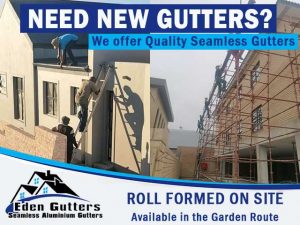 Garden Route Roll Formed Gutters on Site
