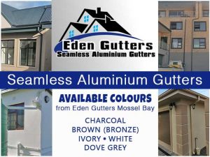 Garden Route Available Colours of Seamless Aluminium Gutters
