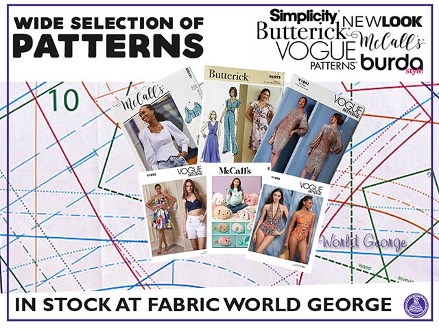 Sewing Patterns Available at Fabric World George