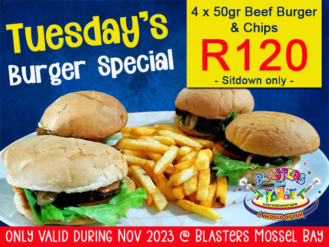Tuesday Burger Special Mossel Bay