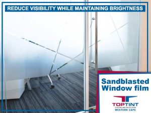 Sandblasted Window Film Applications in George