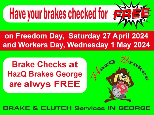 Have Your Brakes Checked for Free in George