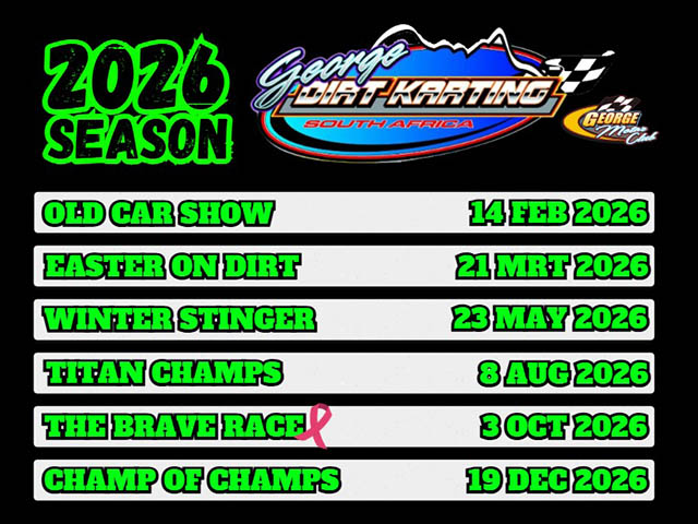 George Motor Club 2026 Season – Dirt Karting ld